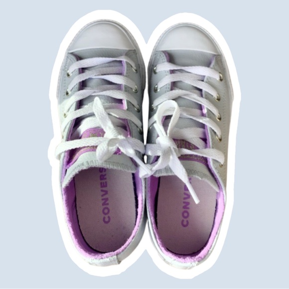 CONVERSE grey leather chuck taylor all star ox junior - Picture 3 of 9